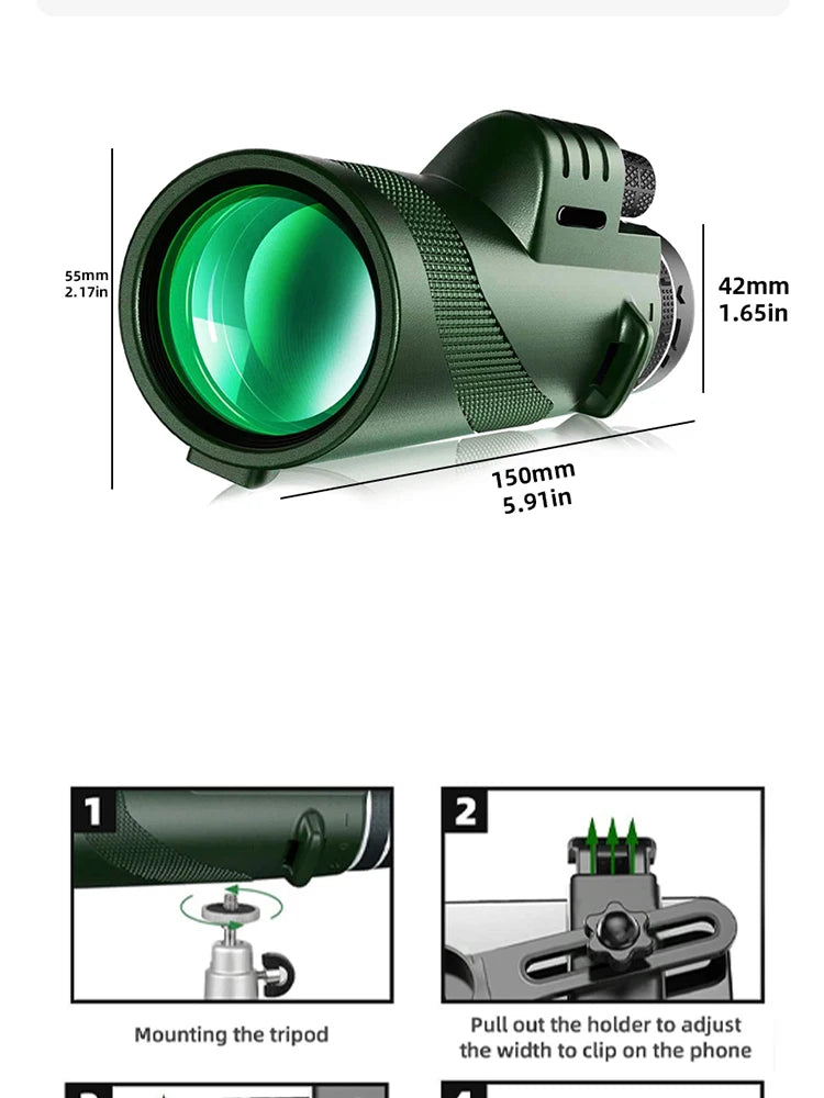 Super Monóculo Militar com Visão Noturna